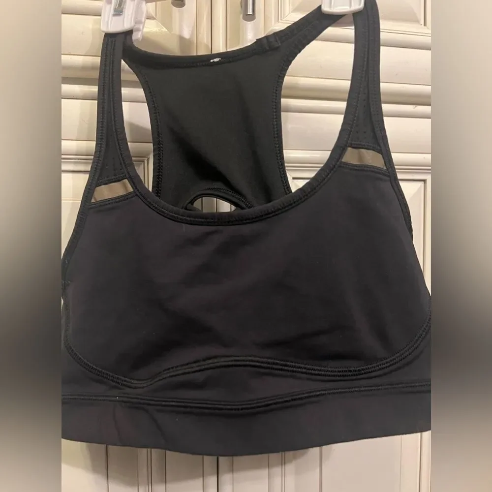 Lululemon Women's Energy Sports Bra Top Racerback Criss Cross Strappy Active 6